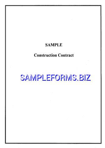 Construction Contract Template 3 pdf free